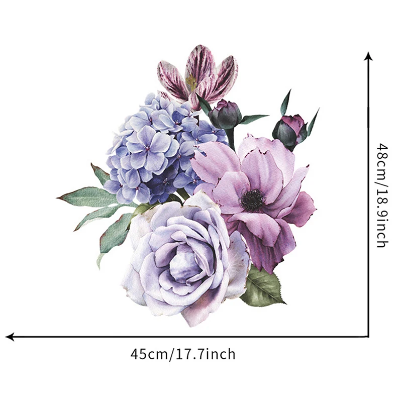 Романтическая Настенная Наклейка с фиолетовыми цветами домашняя роспись обои