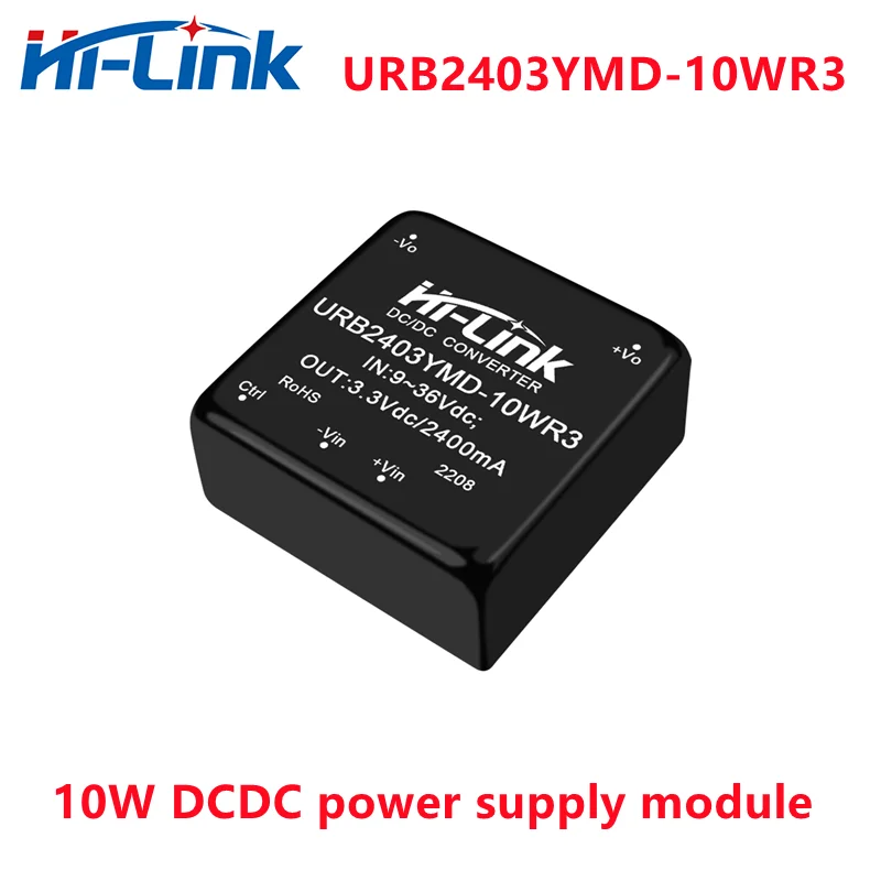 

Free Shipping Hi-Link 10W DC-DC Household Step Down Converter 24V to 3V 2400mA URB2403YMD-10WR3 DC DC Switch Power Supply Module