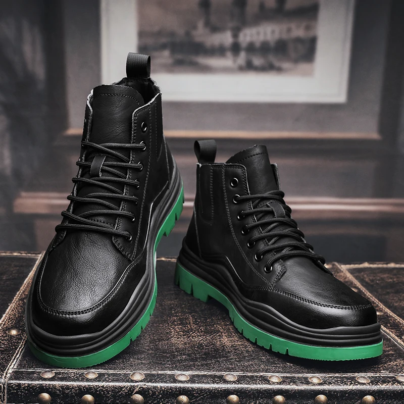 

Высококачественная ретро-обувь для улицы, Новинка осени 2022, мужские повседневные туфли на толстой подошве, удобные дышащие Нескользящие ту...