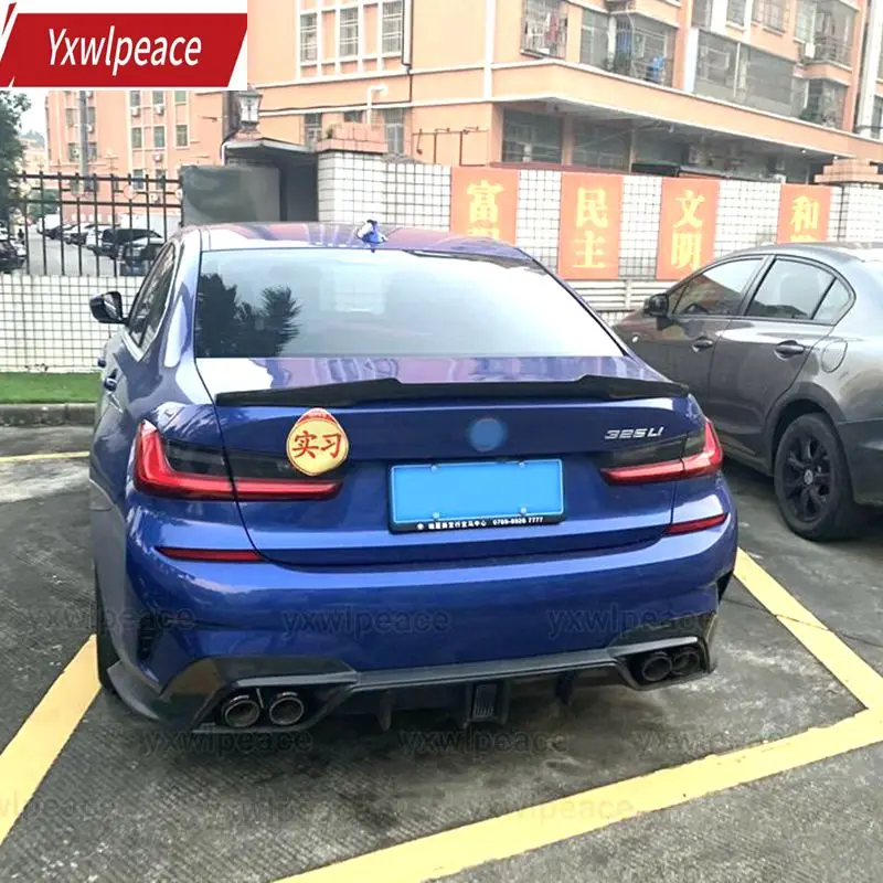 

For BMW 3 Series G20 G28 2019 2020 2021 High Quality Carbon Fiber Rear Trunk Lip Spoiler Body Kit Parts