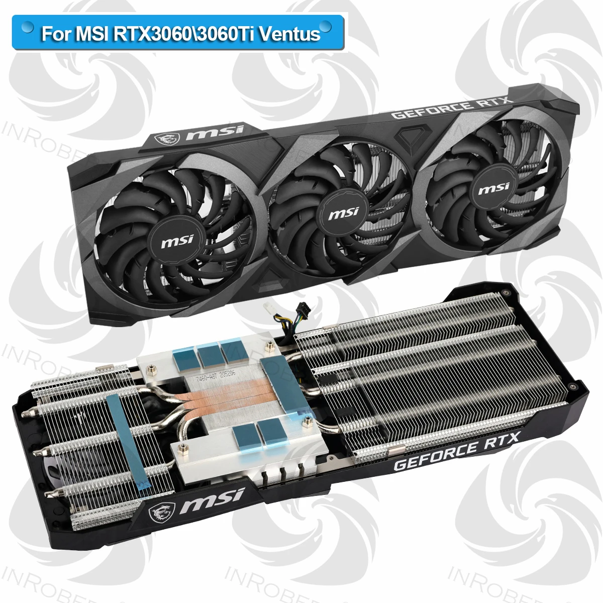 

90MM Cooler Fan Heat Sink Replacement For MSI RTX 3060 Ti 3060 Ventus 3X Graphics Video Card Heatsink