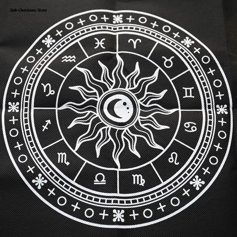 50*50 см скатерть Таро гадания коврик Волшебная пентаграмма РУНИЧЕСКАЯ СКАТЕРТЬ