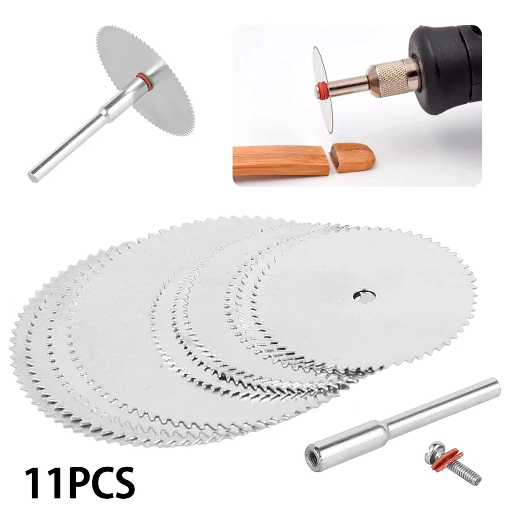 

11pcs/set Mini Cutting Disc Wood Metal Cutte Circular Saw Blade For Dremel Power Rotary Tools 22mm/25mm/32mm