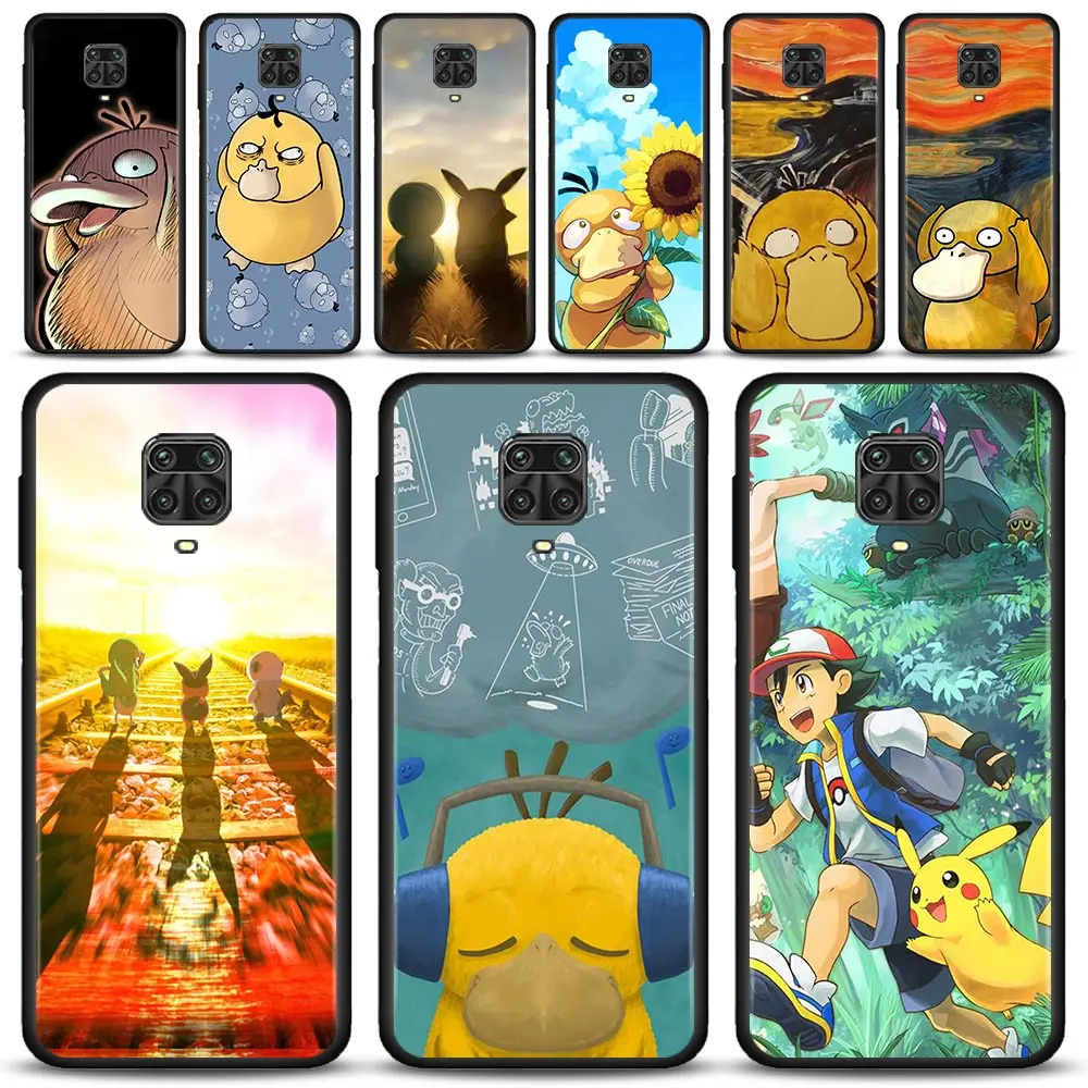 

Pokemon Pikachu Psyduck Art Celular Case For Xiaomi Redmi 9 8 9C 9A 7A Note 11 11T 11S 9 8 10 Pro 7 9T 8T 9S 10Lite Shell Bumper
