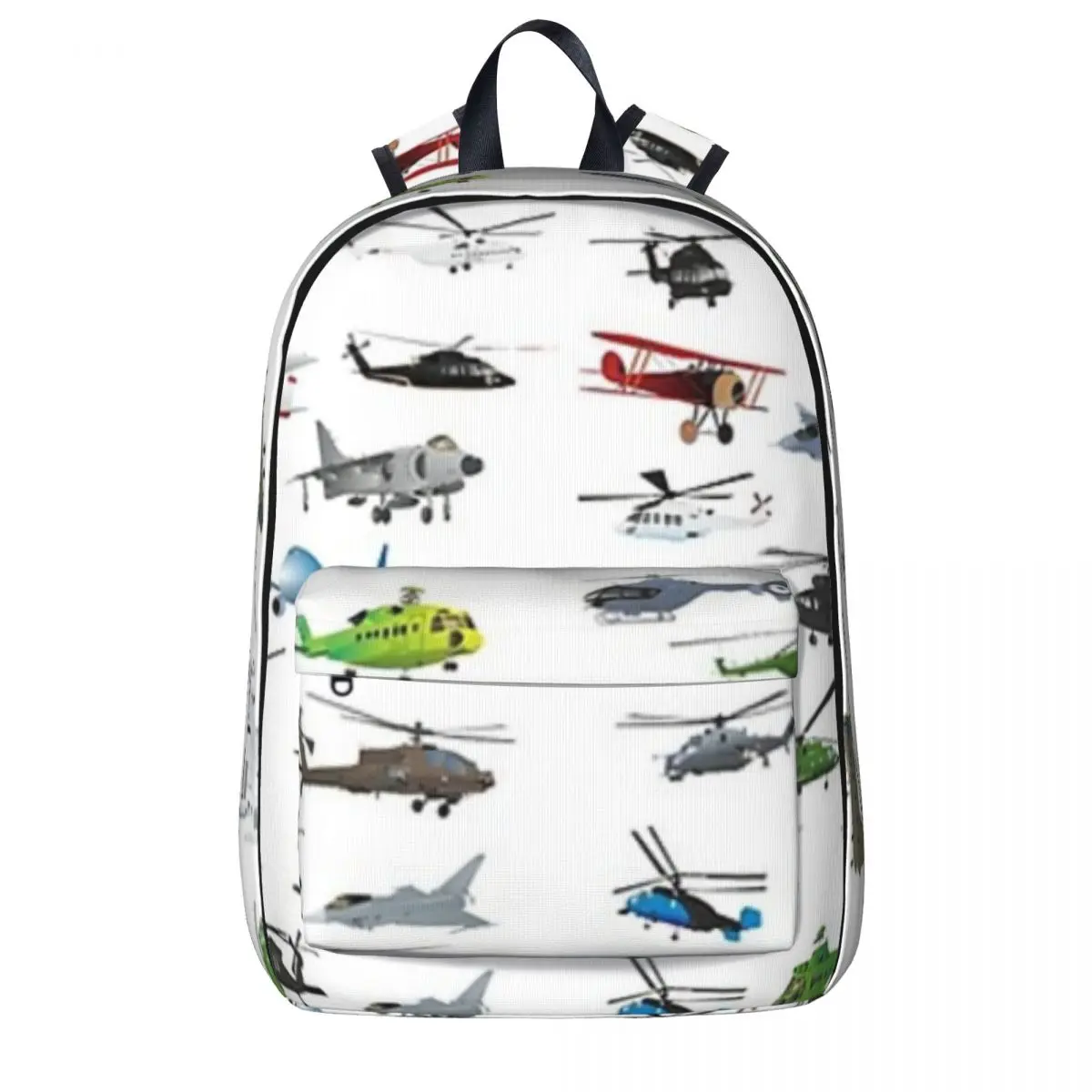 

Various Colorful Airplanes And Helicopters Backpack Student School Bag Laptop Rucksack Travel Rucksack Large Capacity Bookbag