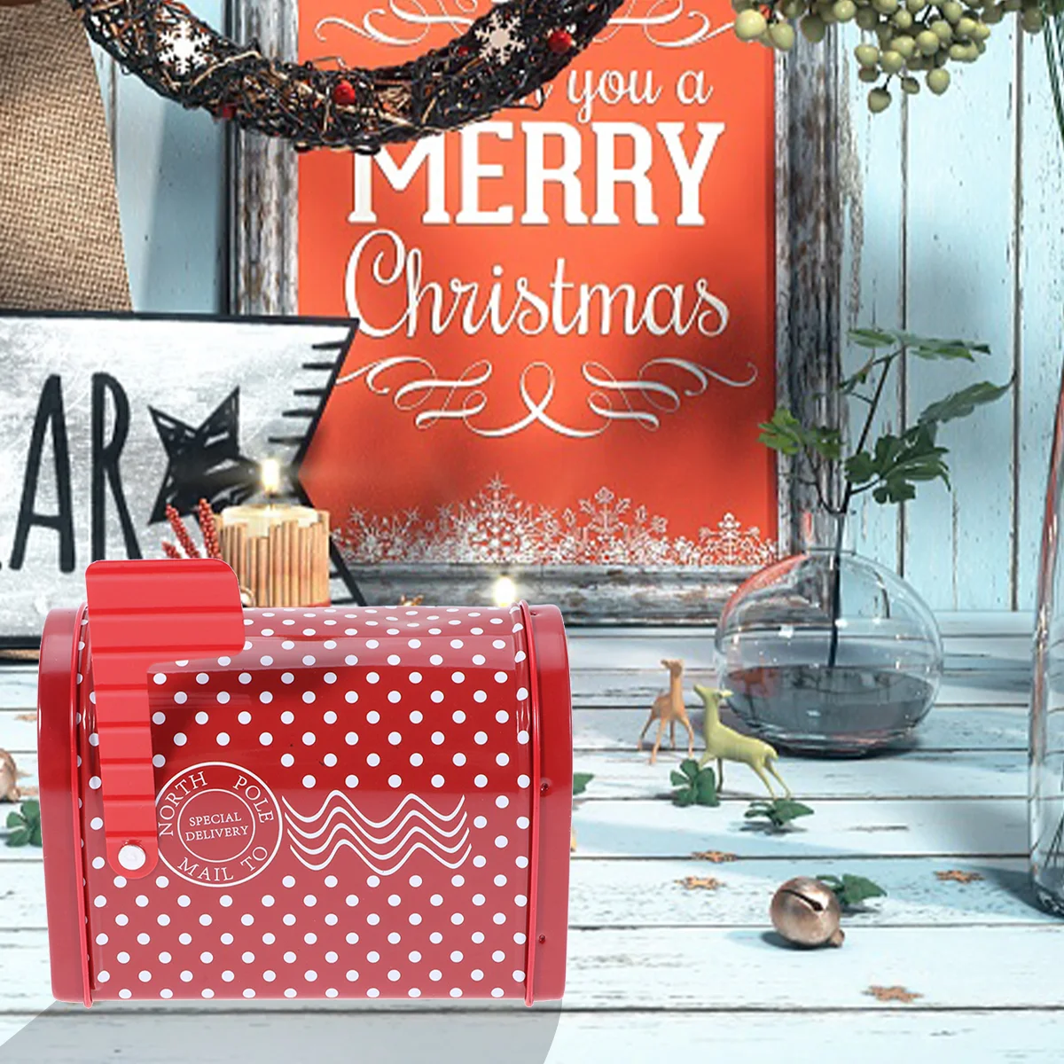 

Christmas Tin Box Gift Boxes Candy Treat Cans Cookie Containers Favor Present Tins Jars