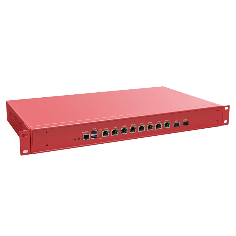 Красный сетевой брандмауэр гигабитный Ethernet 1G Sfp Linux Pfsense Ikuaios стойка для установки