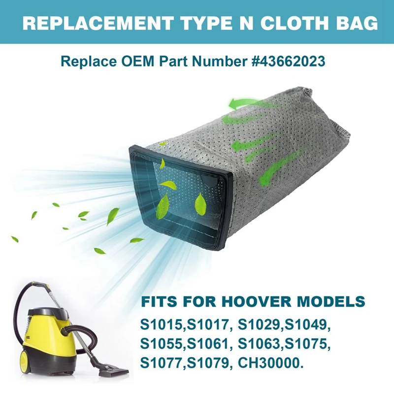 6 шт. мешки для пыли пылесоса Hoover Portapower коммерческая канистра деталей S1015 S1029 и CH30000