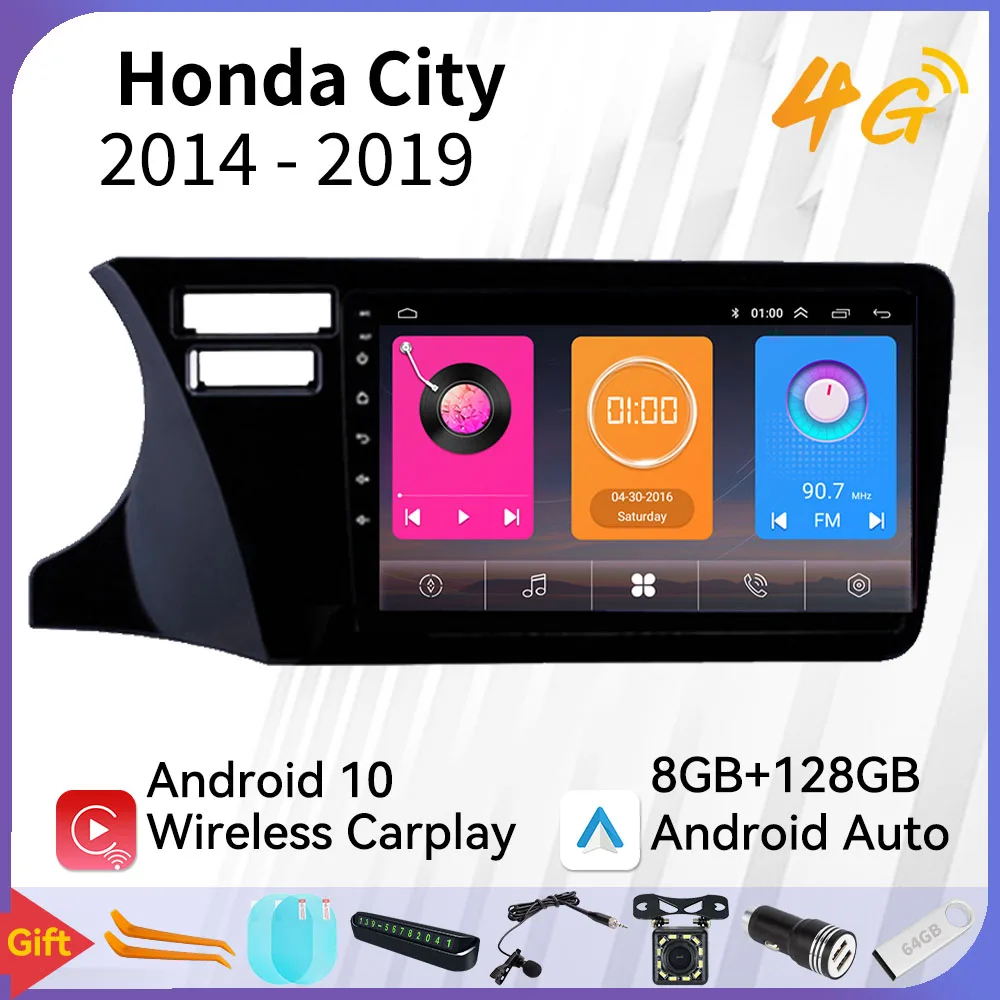 

Carplay Car Multimedia Player for Honda City 2014-2019 Car Radio 2 Din Android Stereo Navigation Head Unit Autoradio GPS Auto