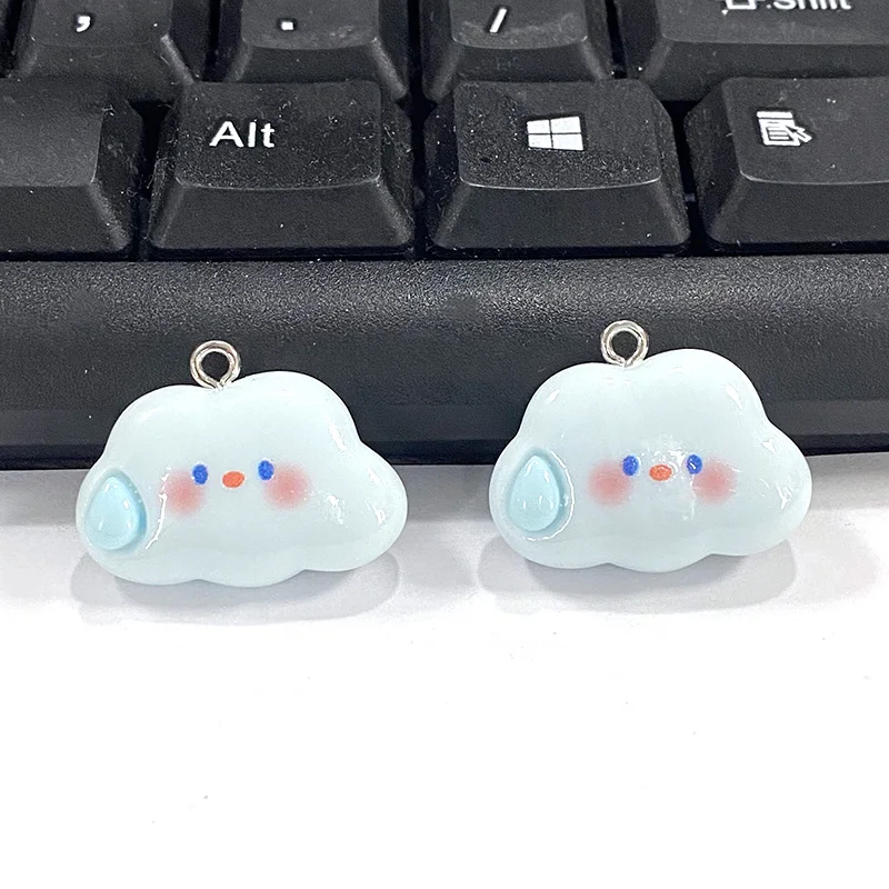 10 шт. 25x22 мм подвески из смолы в виде ярких капель дождя