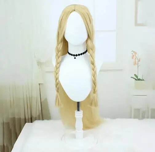 Парик для косплея из аниме вкусные в подземелье жаропрочный женский парик желтых