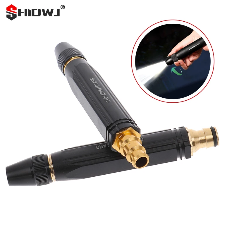 

1PC Metal Car Wash Water Gun Straight Nozzle Adjustable Water Gun Garden Watering Flowers and Vegetables Spraying Car Wash Pipe
