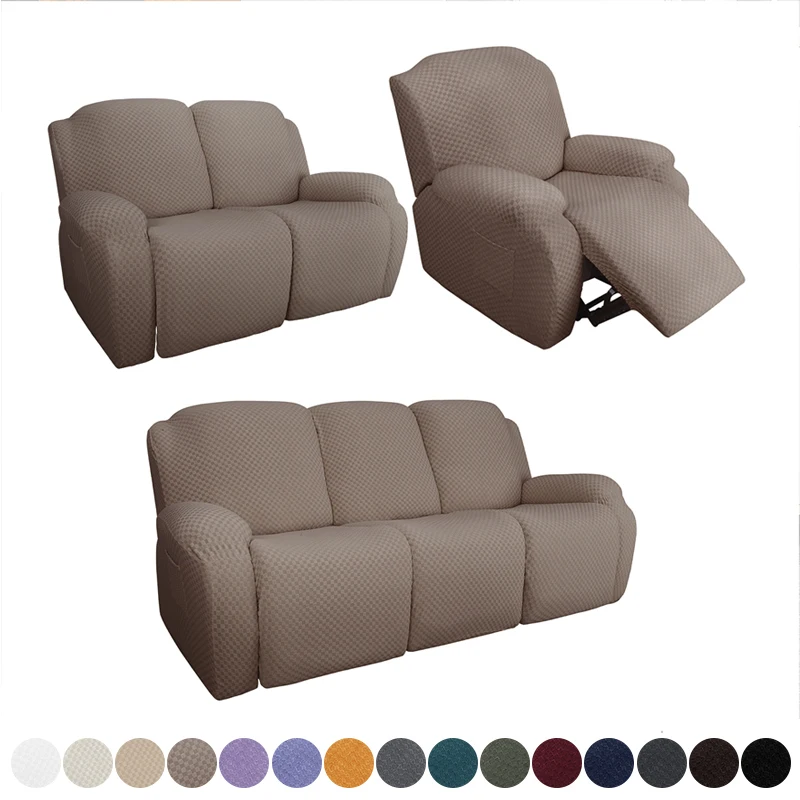 

1/2/3 Seater Jacquard Recliner Chair Cover With Pocket Living Room Relax Armchair Slipcover Chivas Sofa Cover