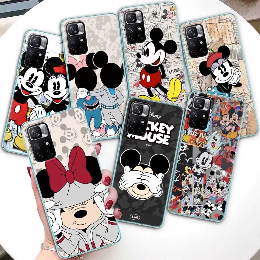 

Mickey Minnie Couple Funda for Xiaomi Redmi Note 10 11 11E 12 Pro Plus Case 10C 9 11S 9C 11T 8 9A 9i 8T 7 K40 TPU Phone Cover