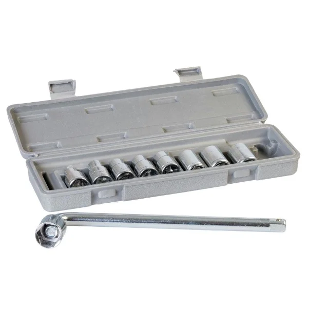 

10 Pieces Tools Kit Key L Mouth Socket With Case