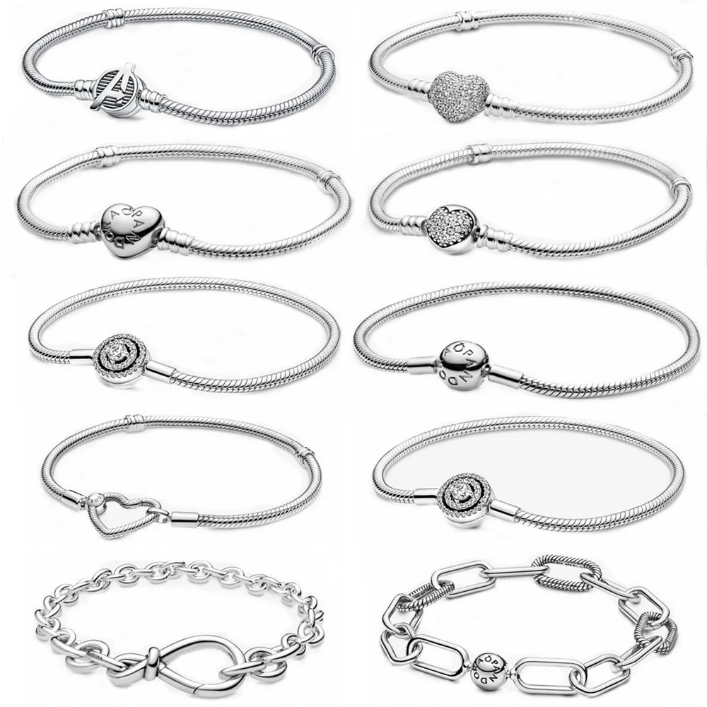 

Summer Jewelry For Women 925 Sterling Silver Beadeds Armbanden Voor Vrouwen DIY Charms Fit Original Argent Beads Bangle Bracelet