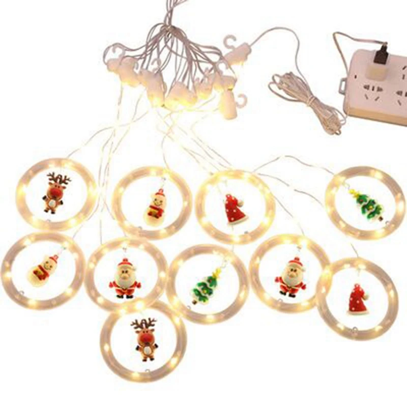 

Christmas LED String Lights, Christmas Window Lights, Christmas Hanging Lights With USB, Christmas Curtain String Lights