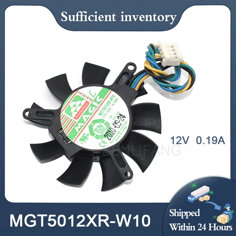 Оригинальный новый вентилятор для видеокарты, 4 штырька, для женской волшебной модели, 12 В, диаметром А, шаг отверстия 45 мм, 39 мм