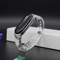 for mi band 6 5 4 3 strap silicone transparent gradient belt replacement strap bracelet pulseira smart sports for mi band 4 5 6