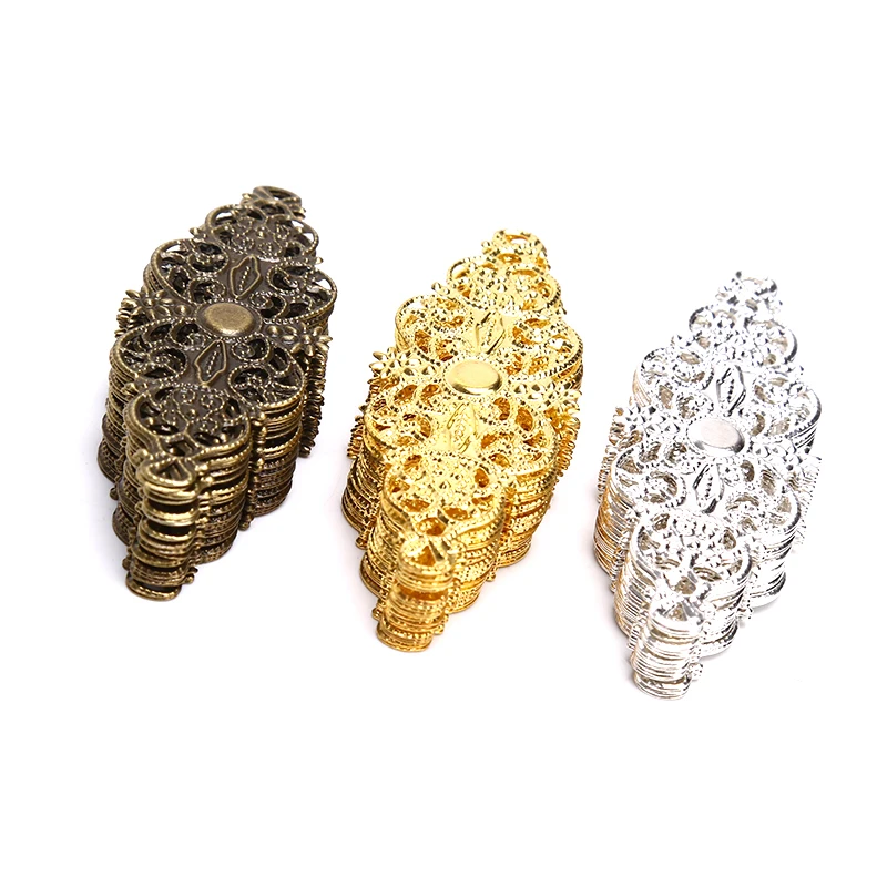 Филигранные цветочные соединители для самодельных украшений 20 шт
