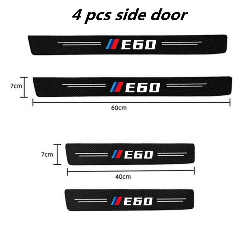 Carbon Fiber Car Door Threshold Sticker Auto Trunk Protective Strip For BMW M Emblem E46 E36 E34 E90 F30 E60 F30 E53 E30 E92 E87 images - 6
