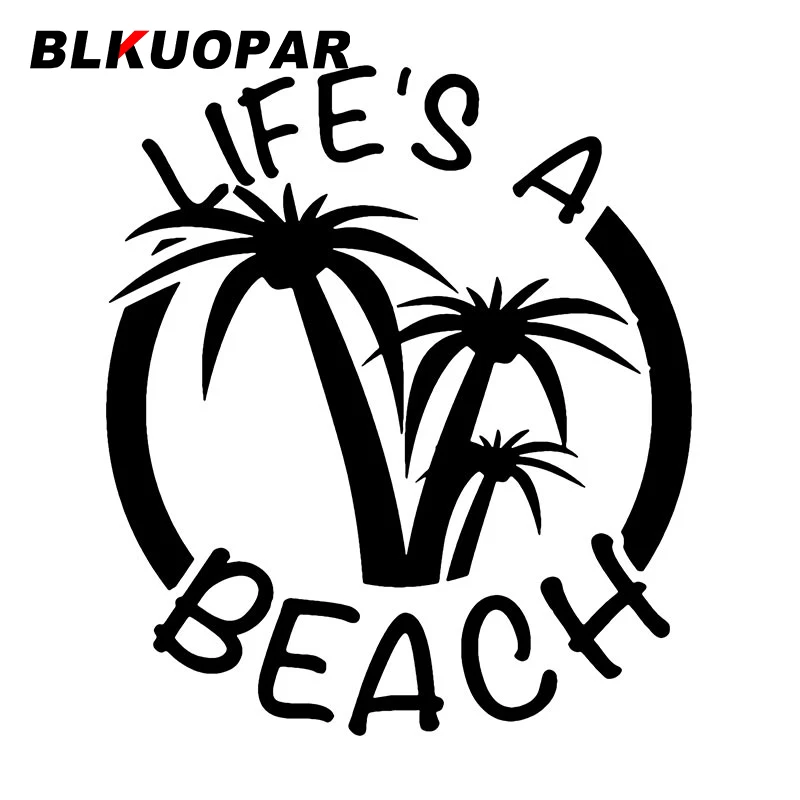 

Забавные автомобильные наклейки BLKUOPAR Life's A Beach Adventure, мотоциклетные холодильники, зеркало заднего вида, устойчивые к царапинам виниловые наклейки