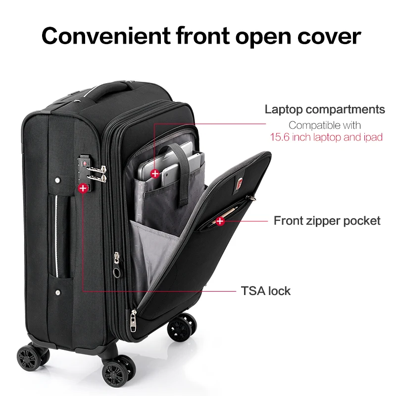 OIWAS Carry On Suitcase 16/20/24/28 Inch wheels Travel Suitcases Travel Bag Rolling Hand luggage Trolley for Men Women Boy Girl