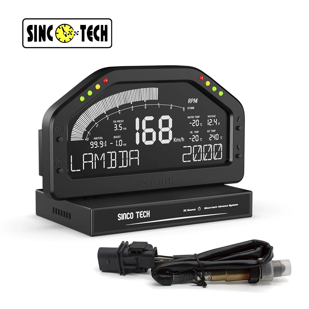 DO926WB SincoTech широкополосная 7-цветная многофункциональная черная гоночная панель с датчиком