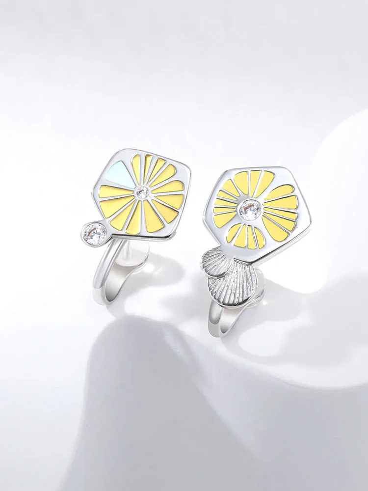 

Thaya Original Design Women Earrings Fruit Series Lemon Stud Earrings Without Piercing Earring For Women Party Fine Jewelry Gift