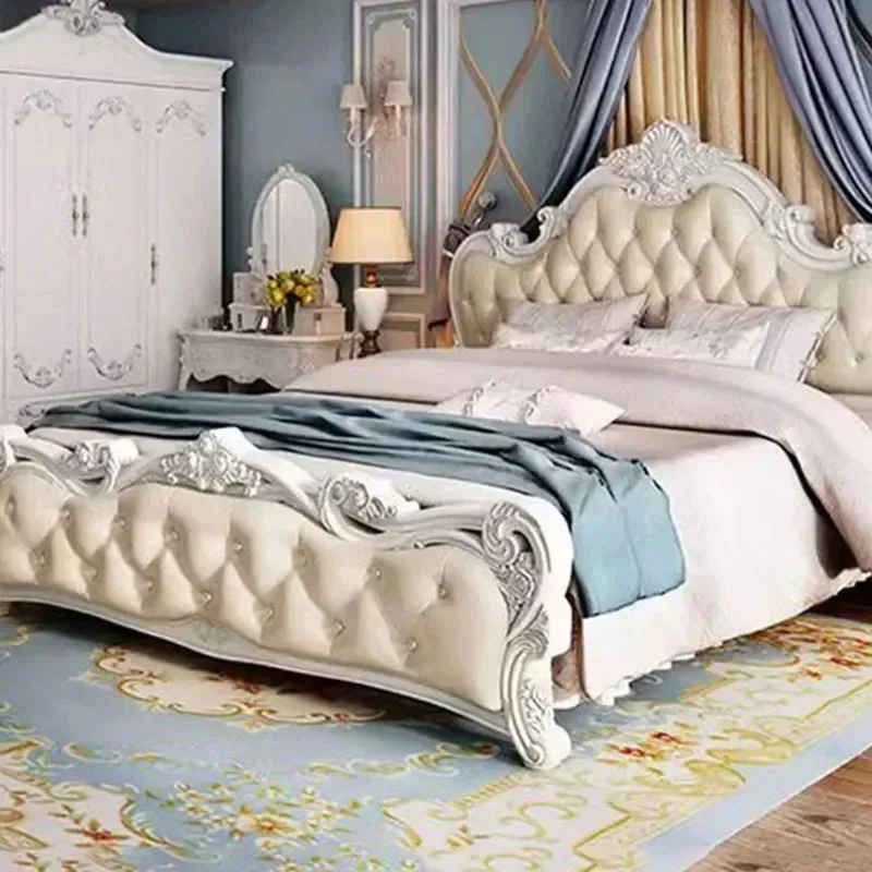 Роскошная двуспальная кровать размера queen-size высшего качества современный