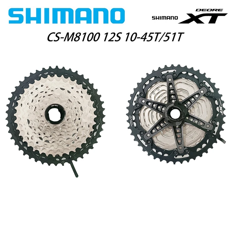 

Велосипедная кассета SHIMANO DEORE XT CS M8100, Звездочка для горного велосипеда, детали для горного велосипеда, 12 Скоростей, 12 S, 10-51T, 10-45T, 12 В