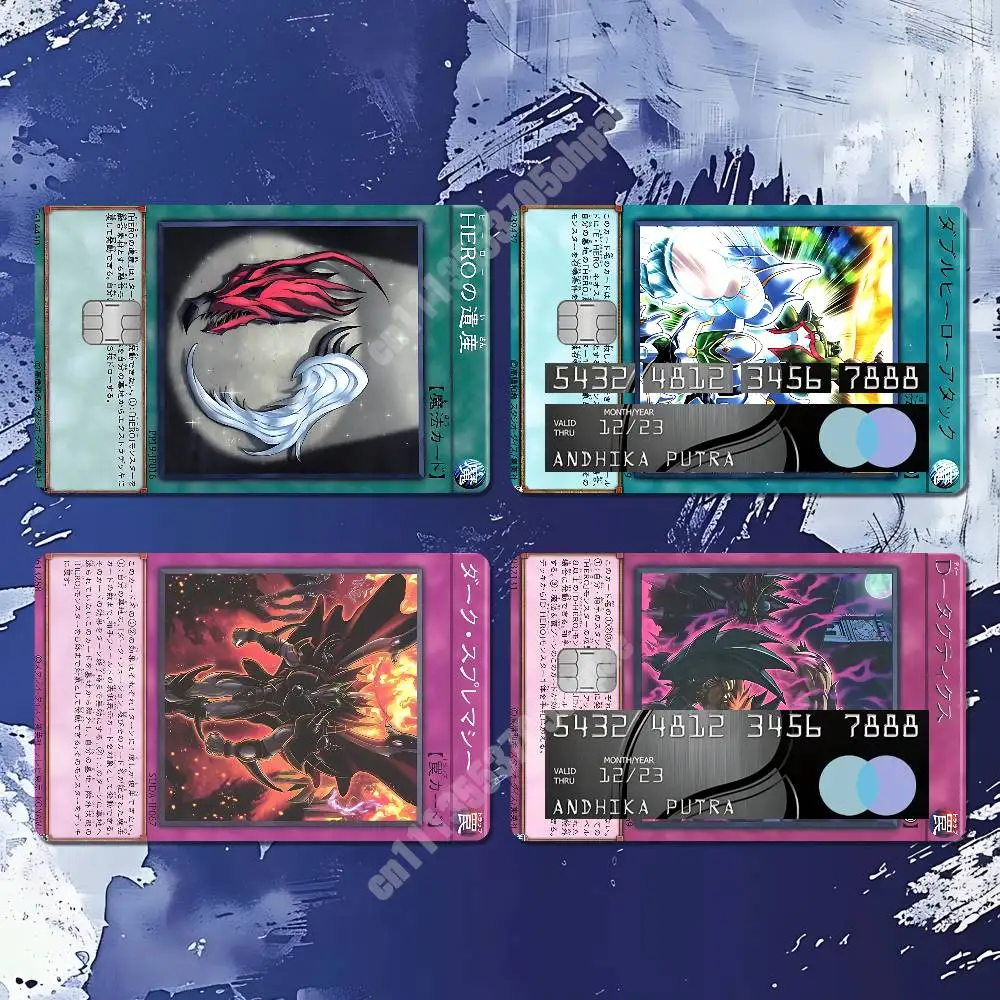 Фото Наклейка HERO Yu-Gi-Oh для NFC ID-карт, пленка для банковских карт, стильный культурный декор №1