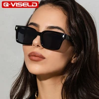 qviseld vintage square sunglasses women 2022 luxury brand designer fashion rectangle sun glasses retro uv400 shades for women