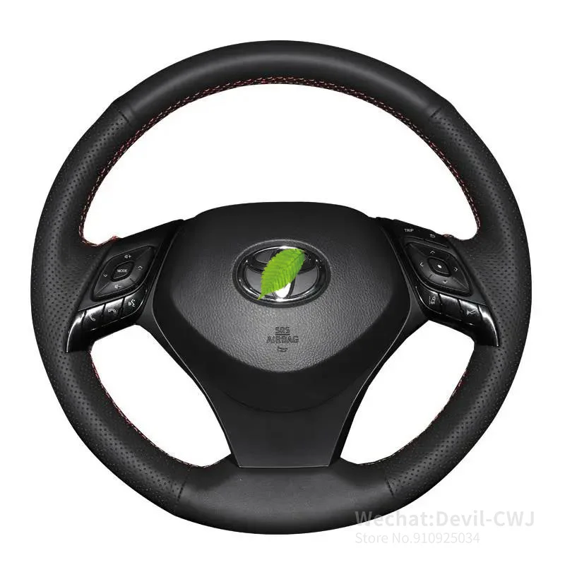 

For Toyota Izoa chr leather hand-stitch steering wheel cover Avalon Levin Corolla Camry handle Grip Auto Interior Accessories