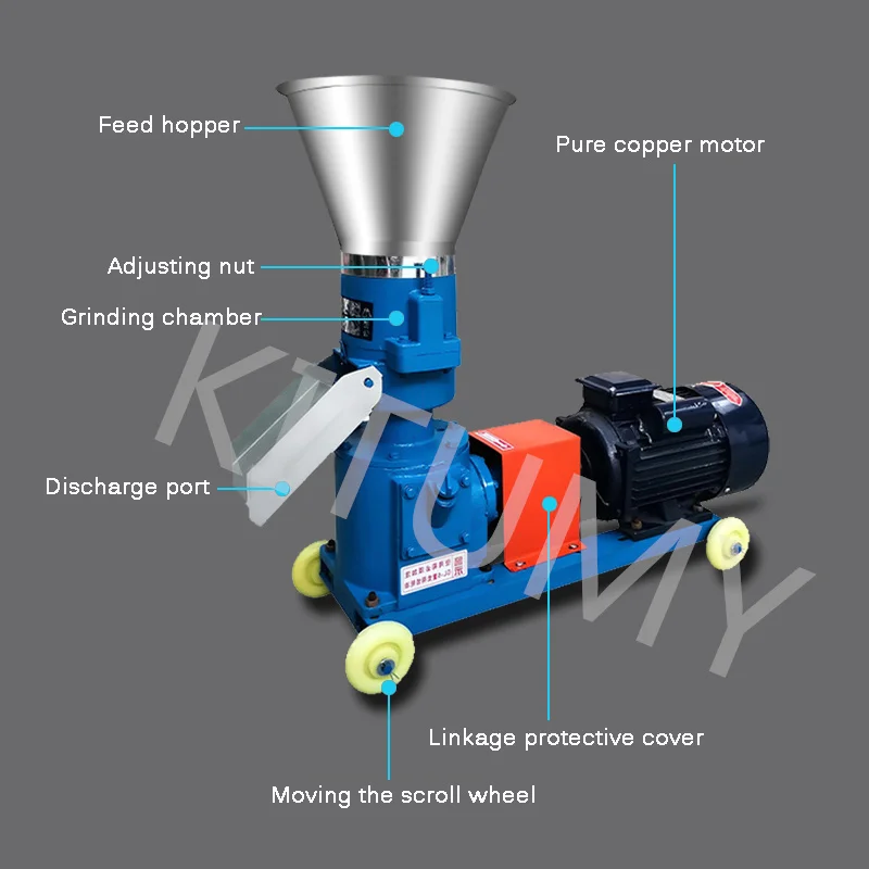 60 кг/ч-80 кг/ч пеллетная мельница многофункциональная машина для производства