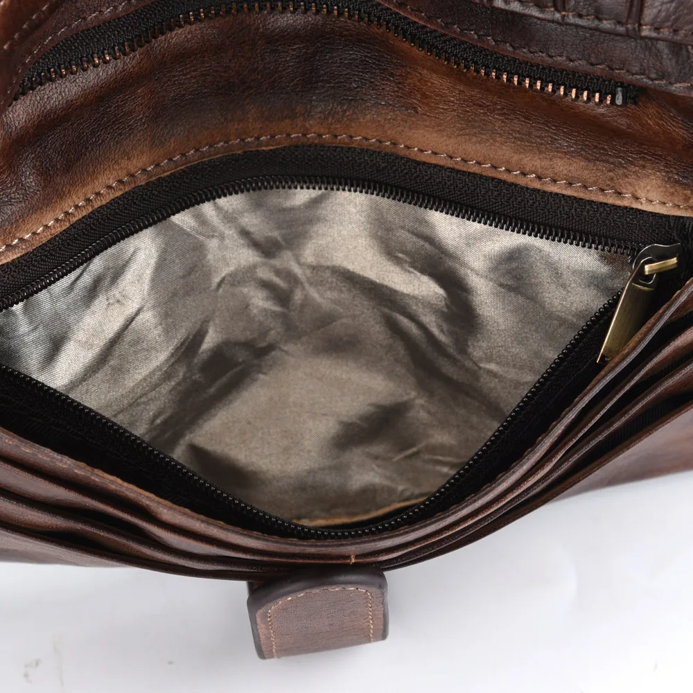 New Vintage Brushed Cowhide Long Leather Wallet With RIFD Function For Man Fashion Splicing Money Bag  With Card Clips