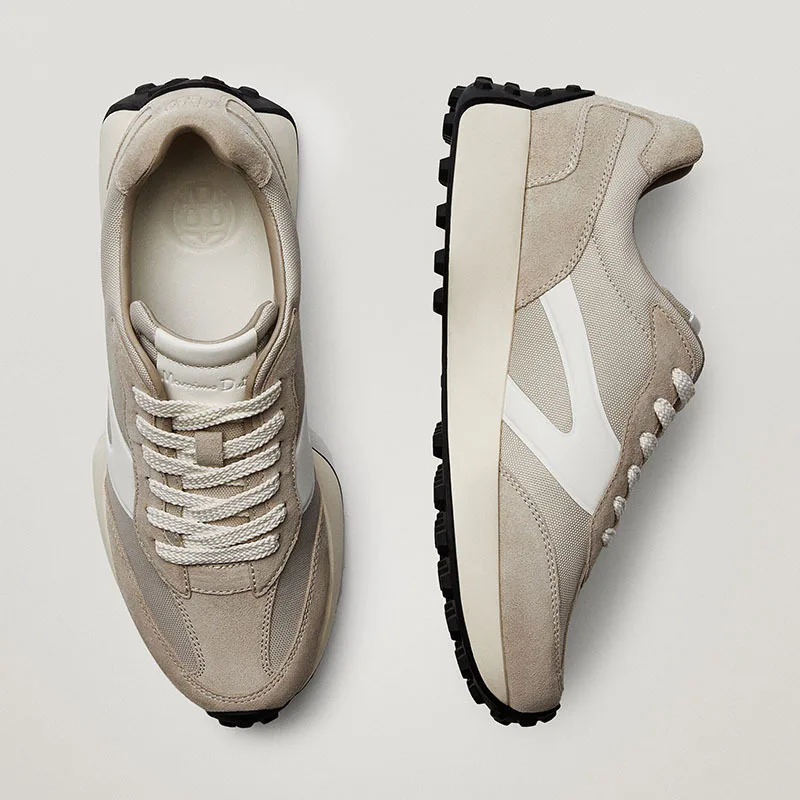 

2022 England Vintage Genuine Leather Women Sneakers Lace Up Chunky Heel Platform Sneakers Women Casual Breathable Shoes Female