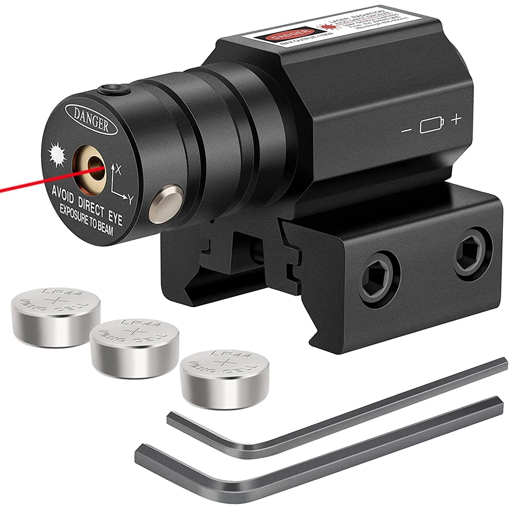 

Compact Tactical Red Laser Sights with Picatinny Rail Mount for Pistol Handgun Gun Rifle Red Laser Beam with Battery for 11/20mm