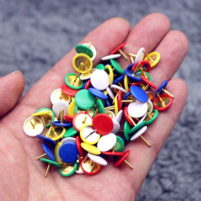 

Color Thumb Tacks Metal Points Push Pins Decorative Tacks for Corkboard Marking