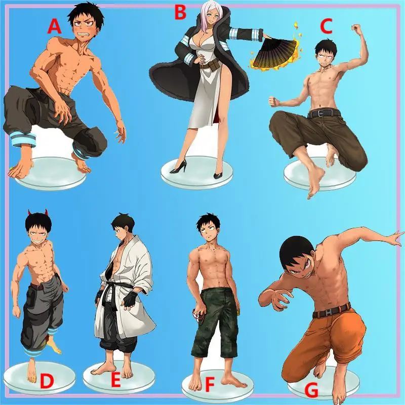 

Anime Stand Enn Enn No Shouboutai Fire Force Shinra Kusakabe Acrylic Figure Display Desktop Decoration 15cm