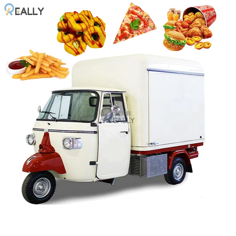 

Mobile Bakery Piaggio APE Fast Food Truck Ice Cream Tricycle Food Cart Trailer Used Dessert Food Truck For Sale in US