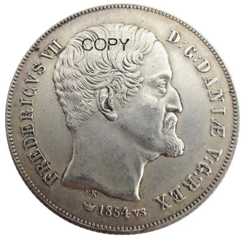 

Посеребренные копировальные монеты Дания Фредерик VII 1854/1855 YYBCB 2 шт
