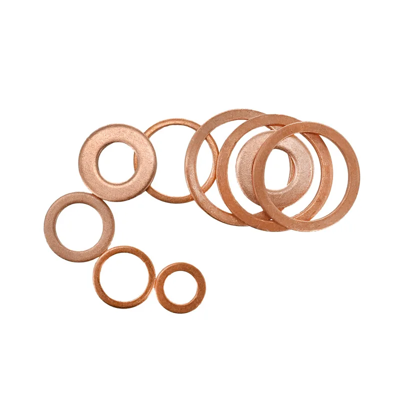 

10Pcs M6 M8 M9 M10 M12 M14 M16 M18 M20 Mertic Thread Sealing Ring Copper Flat Washer Boat Crush Washer Flat Seal Fitting