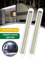 12v 85v interior light bar 120led 1800lm 12w led light strip with switch dome lights 6500k white for rv camper van truck trailer