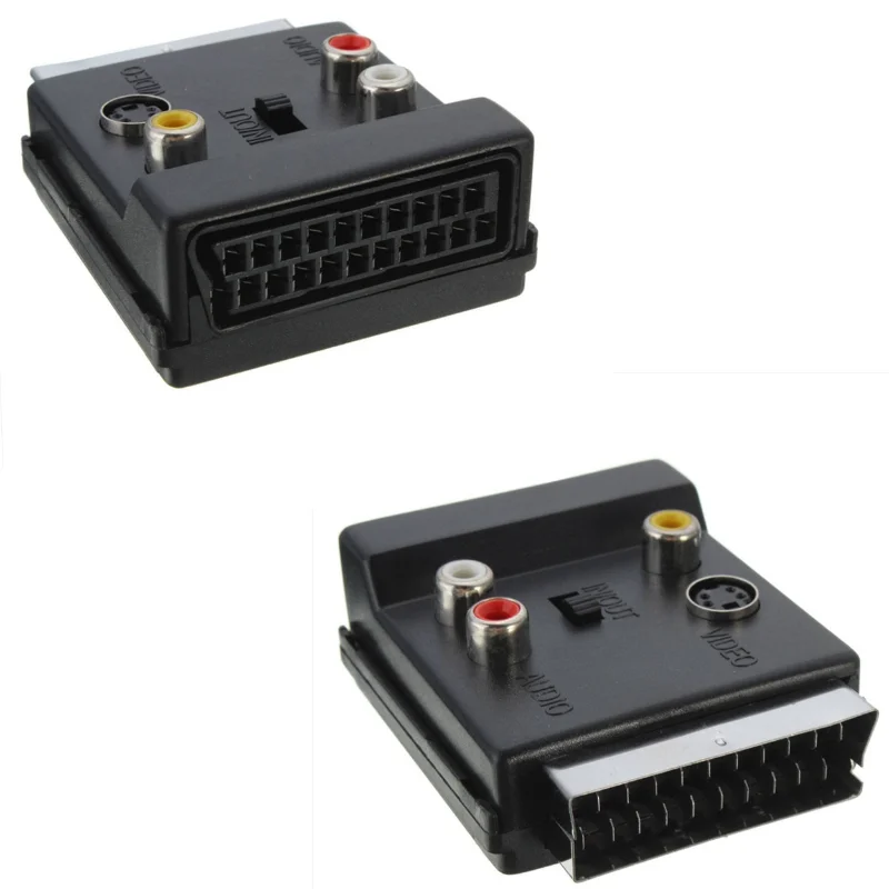 Переходник SCART на 3RCA Jack S Video AV TV 20 контактов 3 RCA | Компьютеры и офис