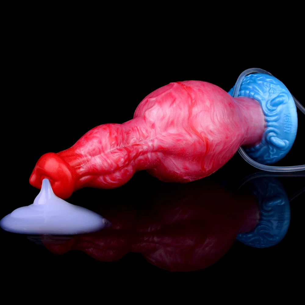 NUUN Squirting надувной фаллоимитатор огромный два узла анальная пробка монстр пенис с