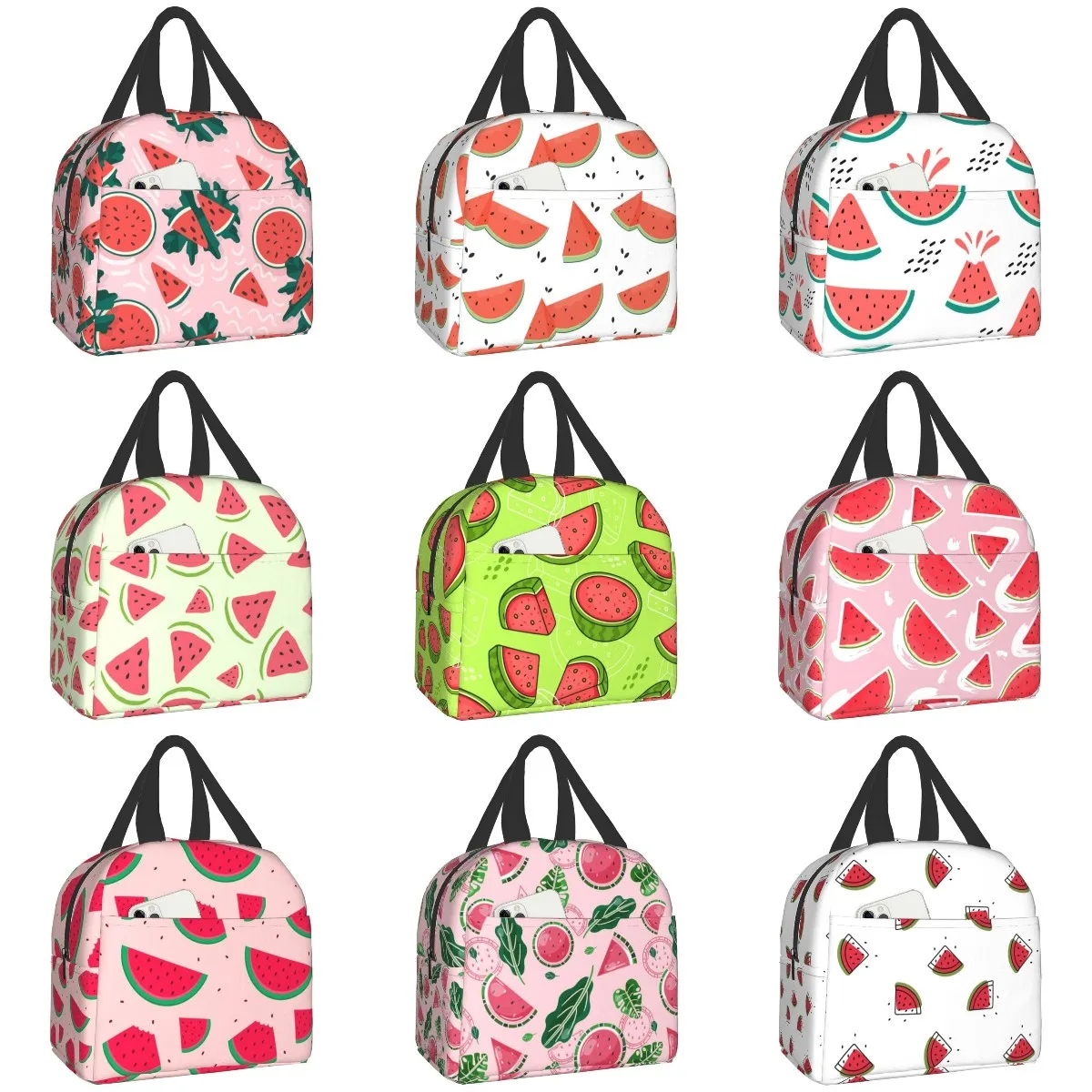 Travel Work Picnic Bento Box Cooler Reusable Canvas Tote Boxes For Women Kids Insulated Lunch Bags