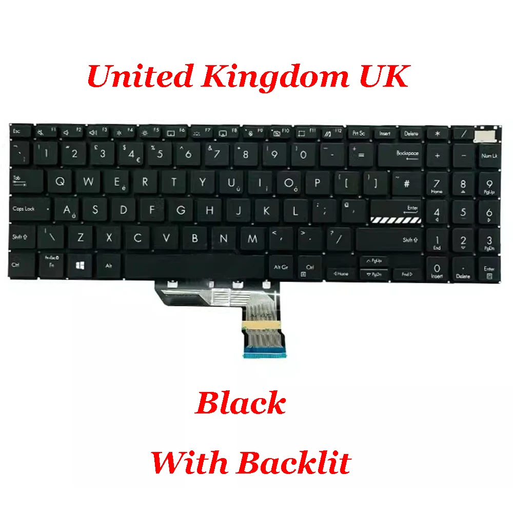Фото Клавиатура JP/UK/US для ASUS Vivobook PRO 15 M6500Q M6500IH M6500RC M6500XU N6500Q N6500ZC N6500RC N6500XU с подсветкой №1