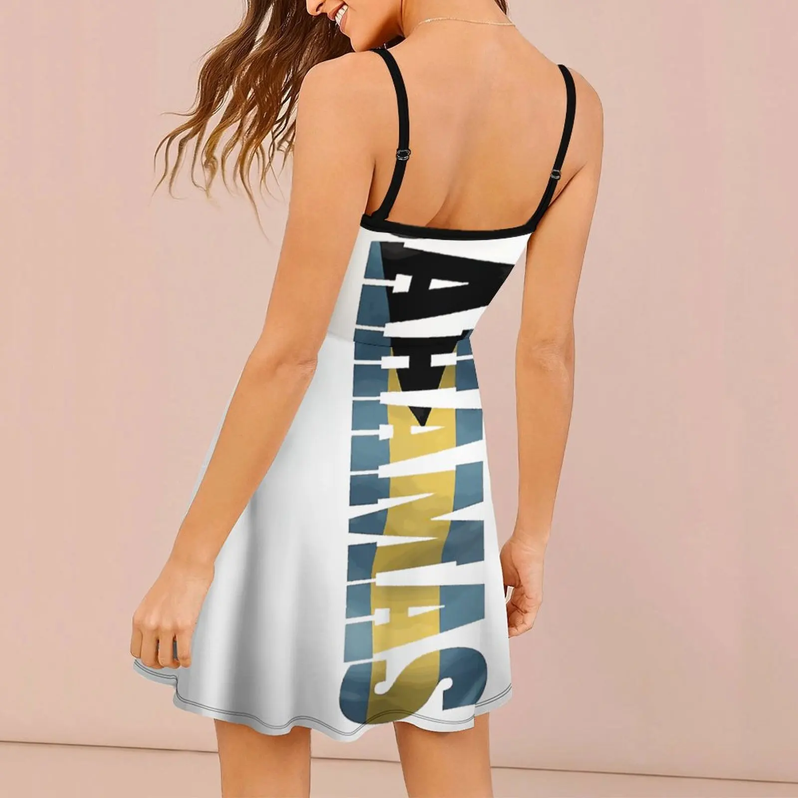 Пикантное женское платье на бретельках с флагом Багамских Островов (1)