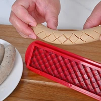 2022 new hot dog cutter manual sausage cutter ham slicer lightweight portable hotdog bbq spiral grilling kitchen tools for bbq